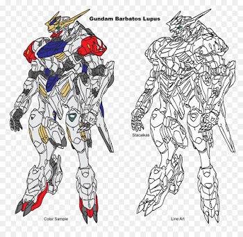Mecha Gundam Drawing Sketch Line art - blue wolf head 