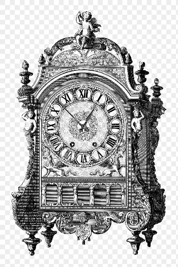 Mechanical clock png sticker, vintage | Free PNG - rawpixel