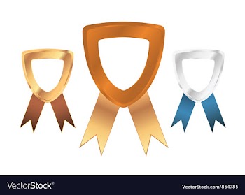 Medals set vector image