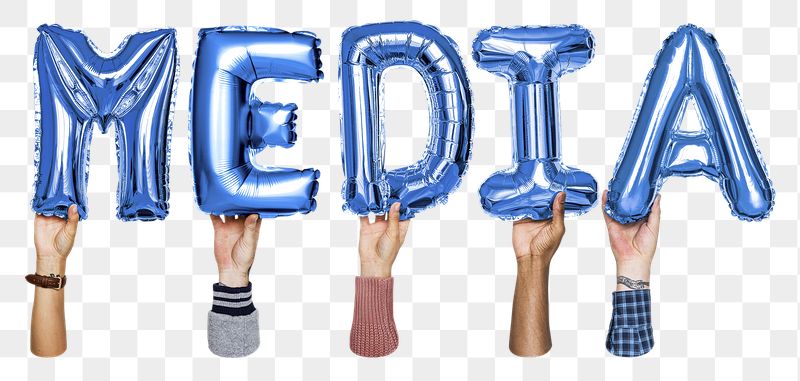 Media balloon png word sticker, | Free PNG - rawpixel