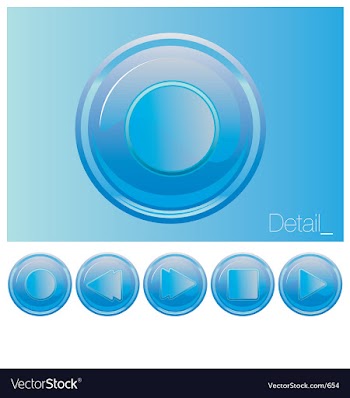 Media buttons vector image