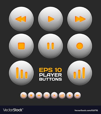  					Media player buttons vector&nbsp;image														