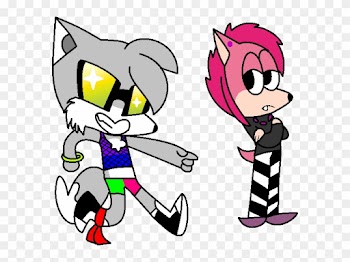 Medic The Hedgehog And Bubblegum The Fox By Blingo-chan - Cartoon