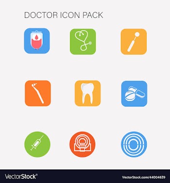 medical and health icon set