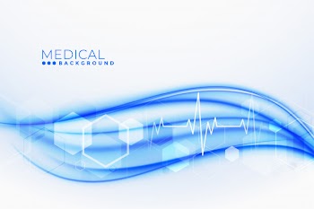 Medical and healthcare background with cardio heartbeat lines Free Vector