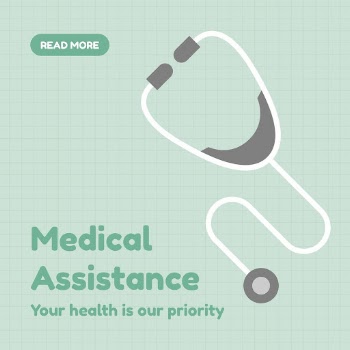 Medical assistance Instagram post template, | Free PSD Template - rawpixel
