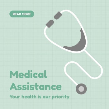 Medical assistance Instagram post template, | Free Vector Template - rawpixel