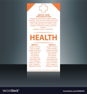 Medical brochure cover template flyer design vector image