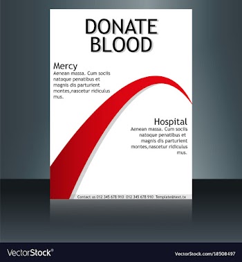 Medical brochure cover template flyer design vector image