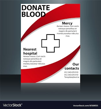 Medical brochure cover template flyer design vector image