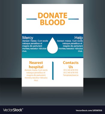 Medical brochure cover template flyer design vector image