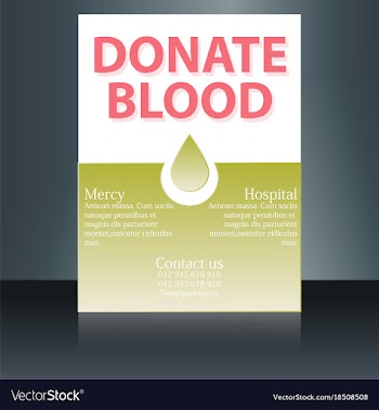 Medical brochure cover template flyer design vector image