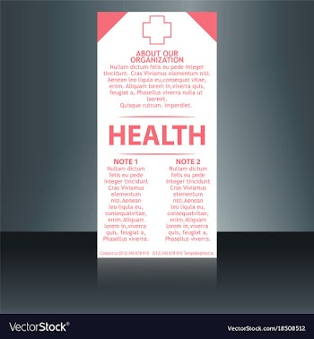Medical brochure cover template flyer design vector image