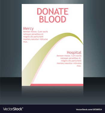Medical brochure cover template flyer design vector image