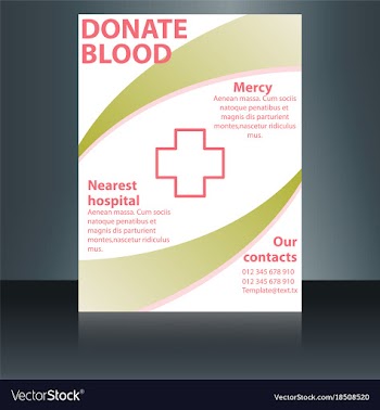 Medical brochure cover template flyer design vector image