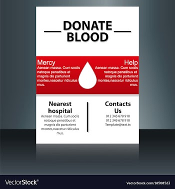 Medical brochure cover template flyer design vector image