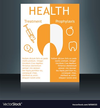 Medical brochure cover template flyer design vector image