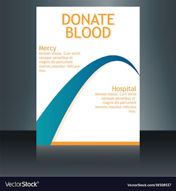 Medical brochure cover template flyer design vector image