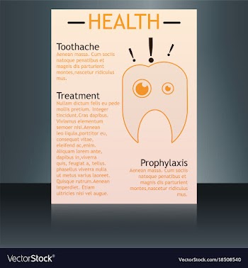 Medical brochure cover template flyer design vector image