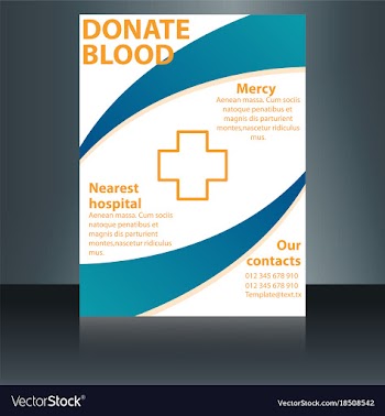 Medical brochure cover template flyer design vector image