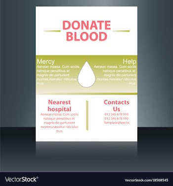 Medical brochure cover template flyer design vector image