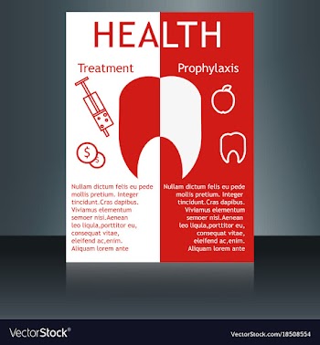 Medical brochure cover template flyer design vector image
