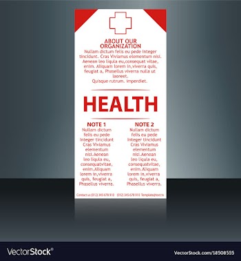 Medical brochure cover template flyer design vector image