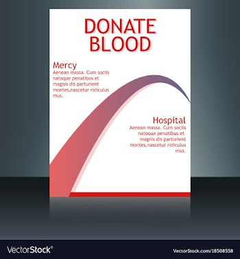 Medical brochure cover template flyer design vector image