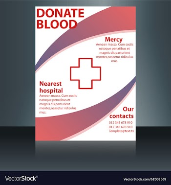 Medical brochure cover template flyer design vector image
