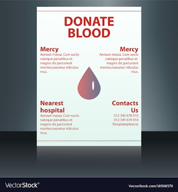 Medical brochure cover template flyer design vector image
