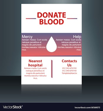 Medical brochure cover template flyer design vector image