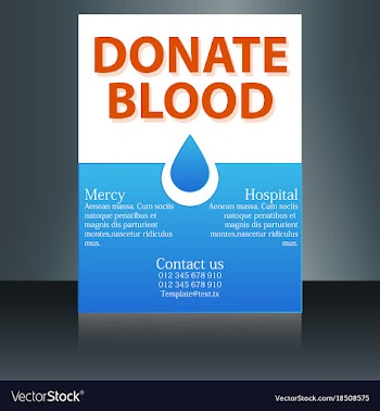 Medical brochure cover template flyer design vector image