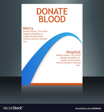 Medical brochure cover template flyer design vector image