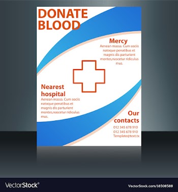 Medical brochure cover template flyer design vector image