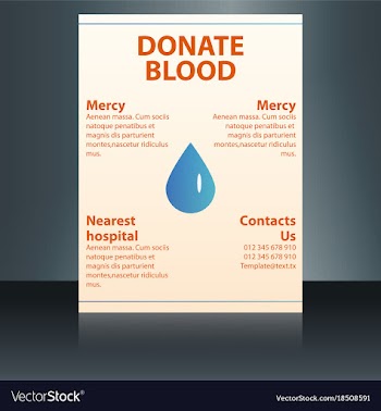 Medical brochure cover template flyer design vector image