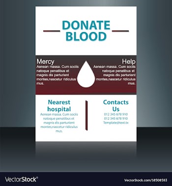 Medical brochure cover template flyer design vector image