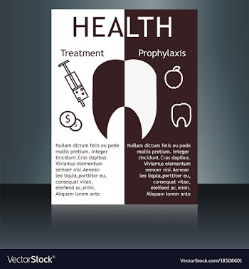 Medical brochure cover template flyer design vector image