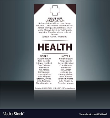 Medical brochure cover template flyer design vector image
