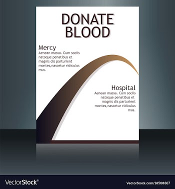 Medical brochure cover template flyer design vector image