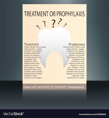 Medical brochure cover template flyer design vector image