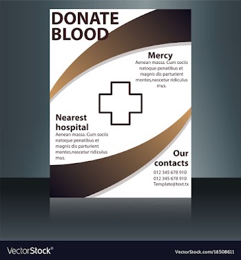 Medical brochure cover template flyer design vector image