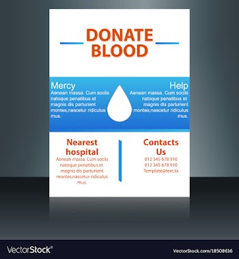 Medical brochure cover template flyer design vector image