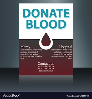Medical brochure cover template flyer design vector image