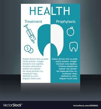 Medical brochure cover template flyer design vector image