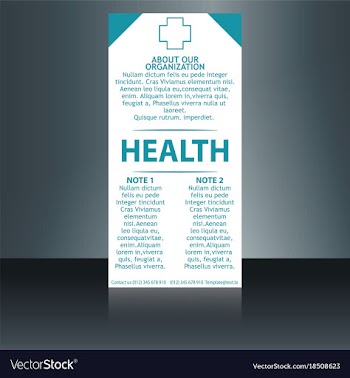 Medical brochure cover template flyer design vector image