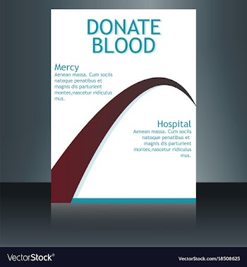 Medical brochure cover template flyer design vector image