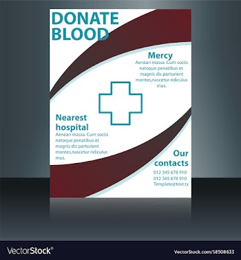 Medical brochure cover template flyer design vector image