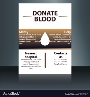 Medical brochure cover template flyer design vector image