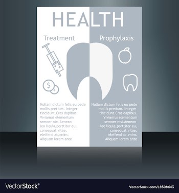 Medical brochure cover template flyer design vector image