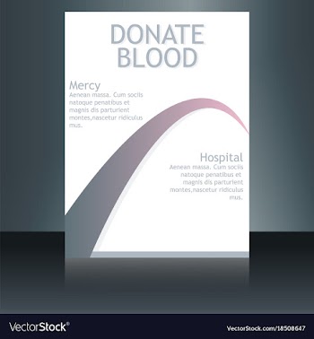 Medical brochure cover template flyer design vector image